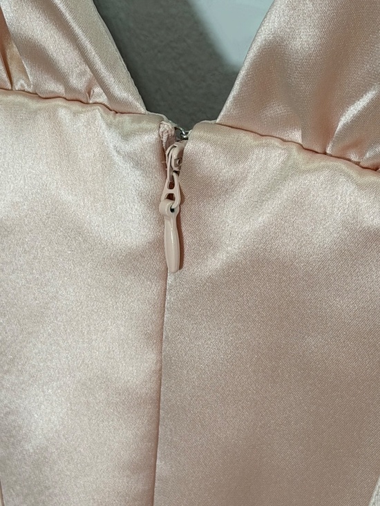 House of CB Angeline Blush Pink Satin Corset Maxi Dress - Small - Picture 9 of 11